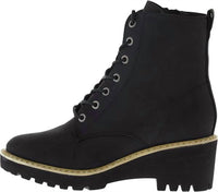 Hey Girl by Corkys Women's Ghosted Lace Up Boots in black - women's shoe - detail view