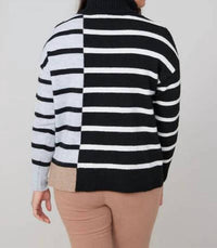 Renuar - Striped Knit Turtle Neck Sweater