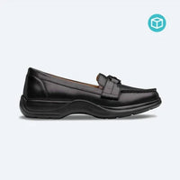 Dr. Comfort Shoes Women's Mallory Slip On Dress Shoes in black - women's flats - detail view