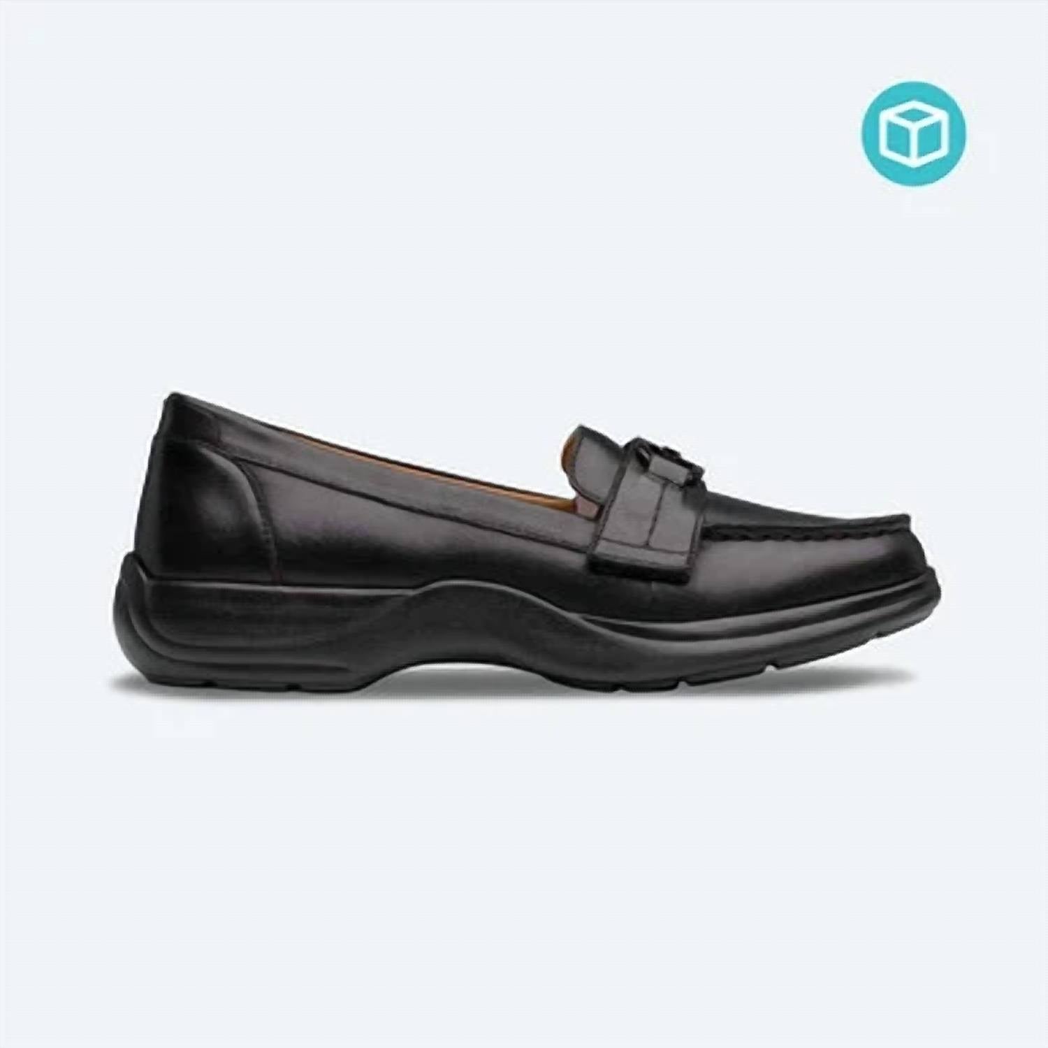 Dr. Comfort Shoes Women's Mallory Slip On Dress Shoes in black - women's flats - detail view