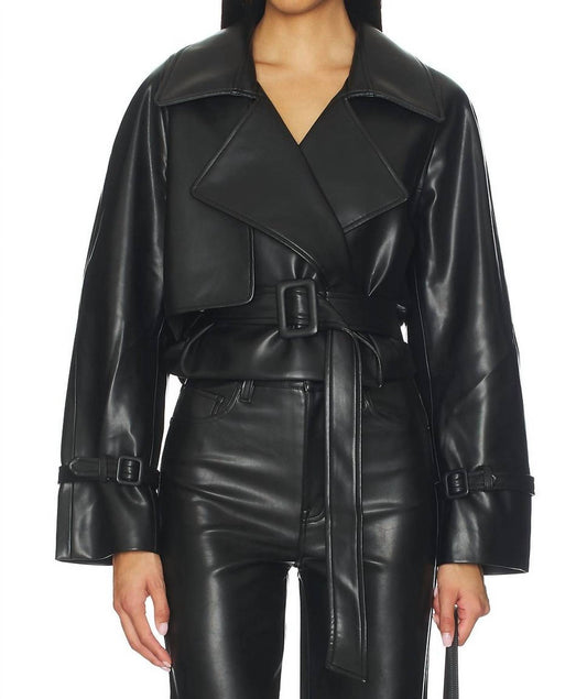 Elodie - Charlie Vegan Leather Crop Jacket