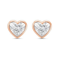 Diana M Jewels - Women's Heart Lab-Grown Diamond Stud Earrings (7.00 Ct) - Elegant