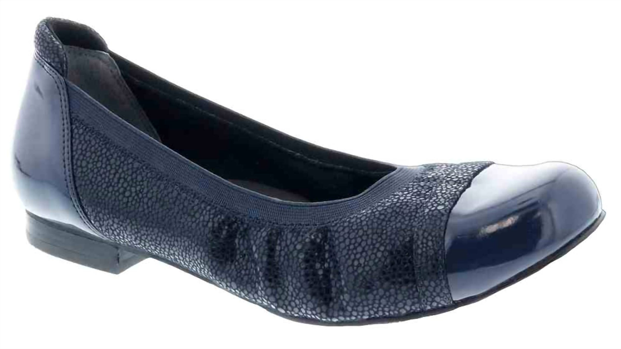 Ros Hommerson Women's Ronnie Flat in navy crackle - women's flats