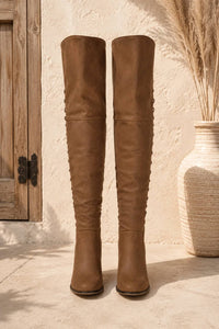 Surelymine - Women's Convertible Lace-up Knee-high And Thigh-high Boots