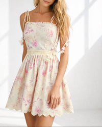 Endless Blu. - Island Lily Tie Strap Mini Dress