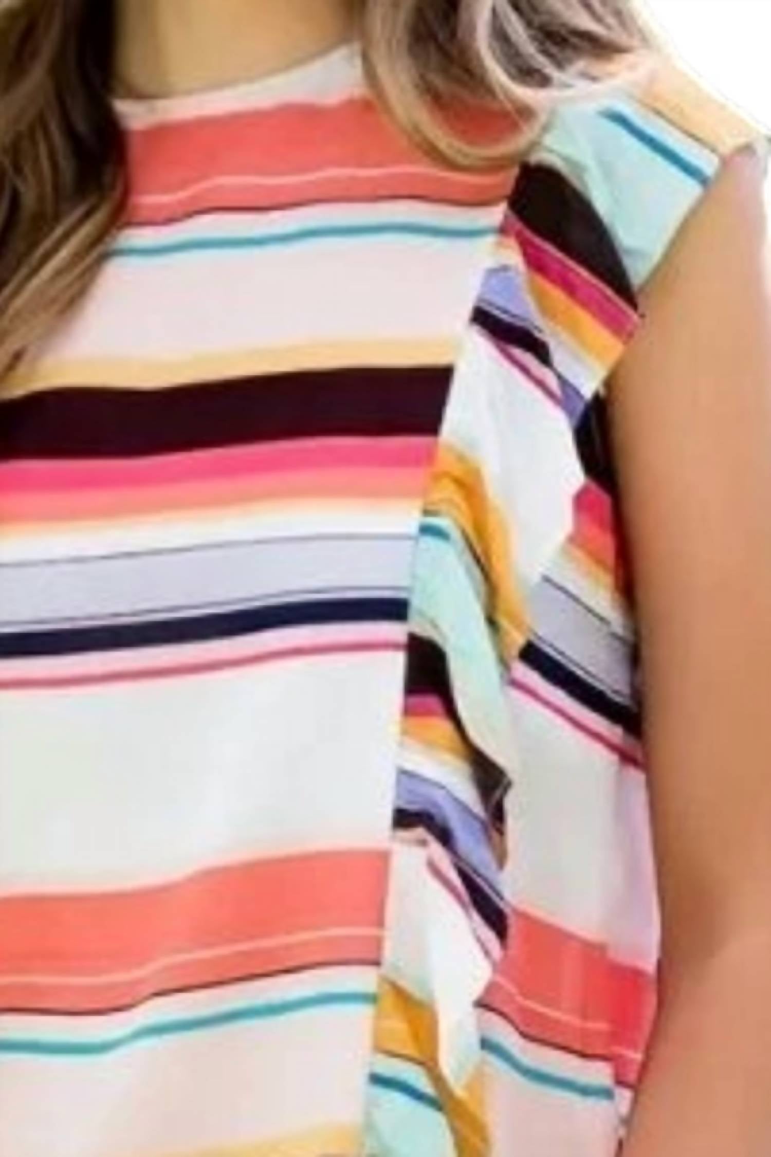 Thml - Ruffle Flutter Sleeve Fashion Top