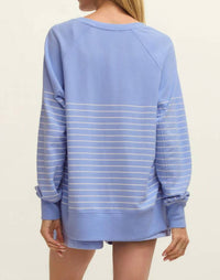 Z Supply - Weekender Stripe V Neck Sweatshirt