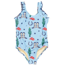 Pink Chicken - Girl's Tiny Rodeo Swimsuit