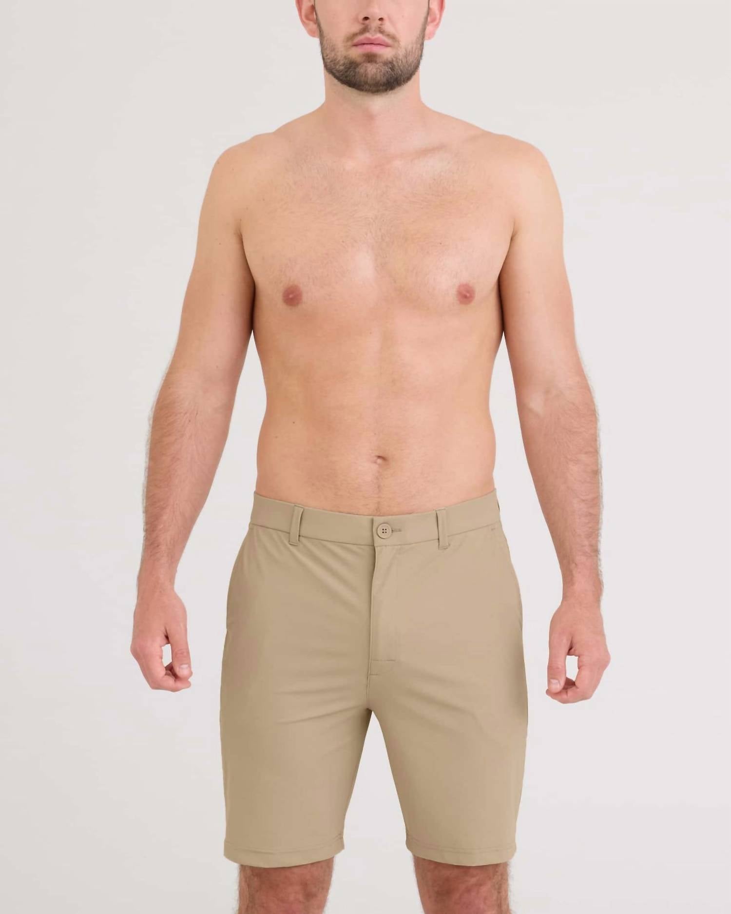 SAXX Caddie Golf Short 8in in perfect khaki - men's shorts
