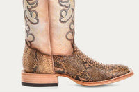 Corral - Women's Genuine Python Wide Square Toe Boots