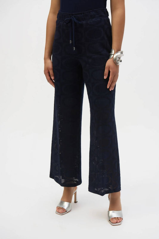 Joseph Ribkoff - Jacquard Mesh Wide Leg Pants