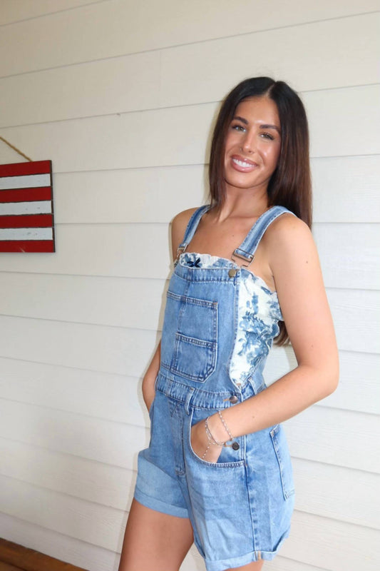 Bucketlist - Front Bib Pocket Denim Overalls