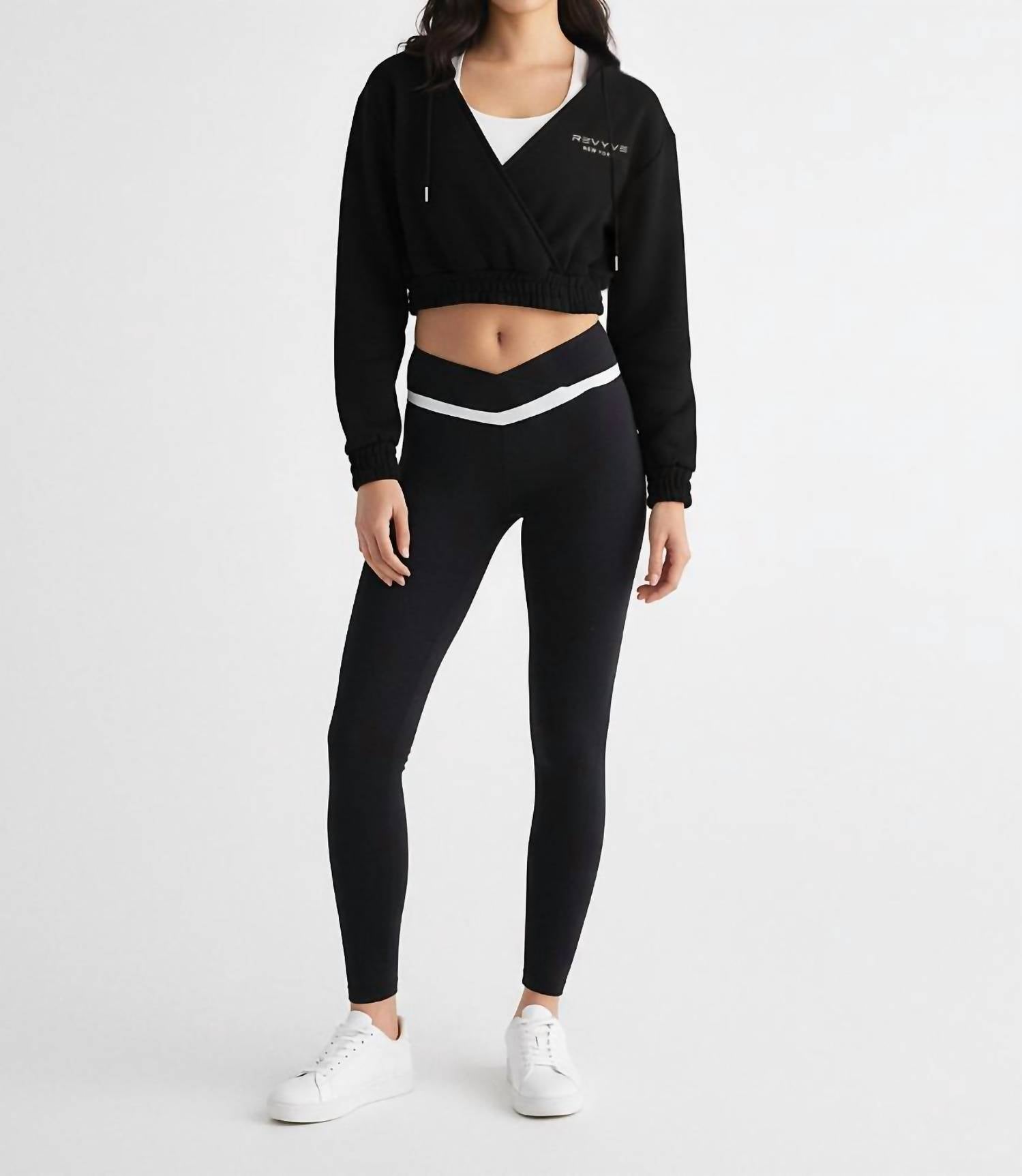 Revyve Active - Cropped V-Neck Hoodie