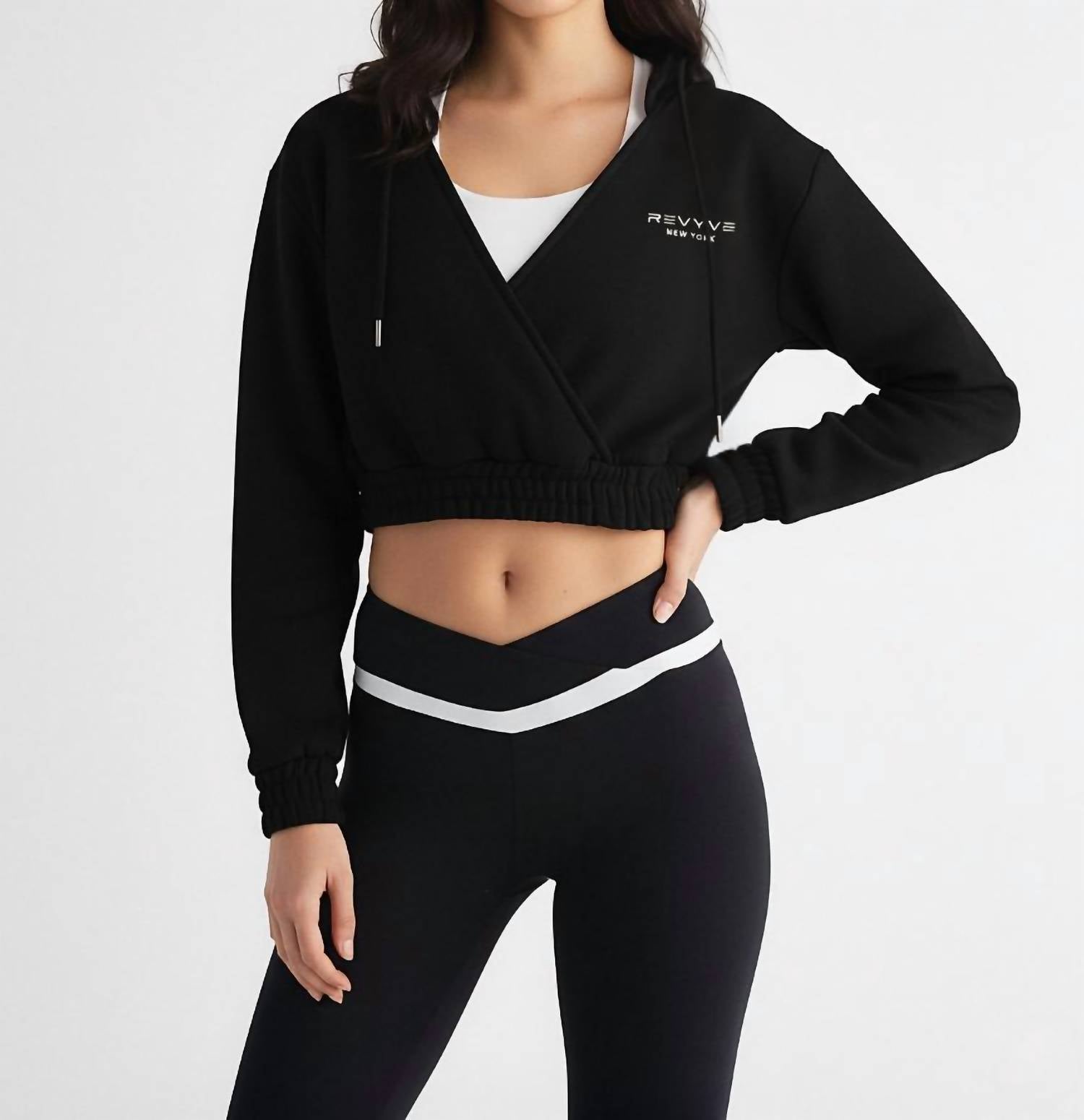 Revyve Active - Cropped V-Neck Hoodie