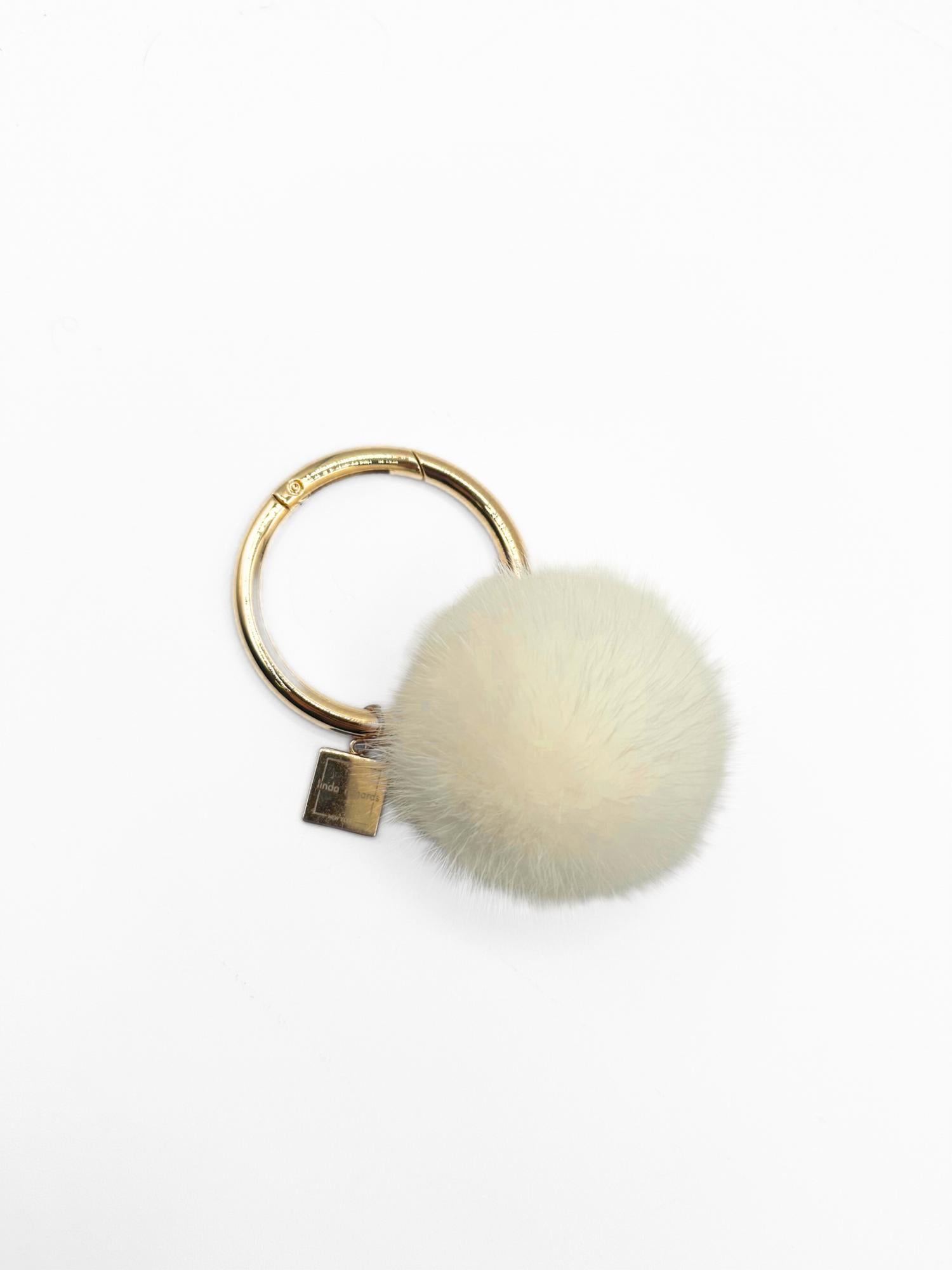 Linda Richards - Women's Mink Pom Large Key Ring