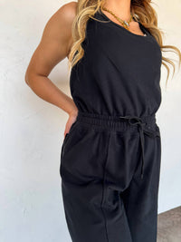 BLAKELEY Jet Setter Terry Jumper in black - women's pants - alternate view
