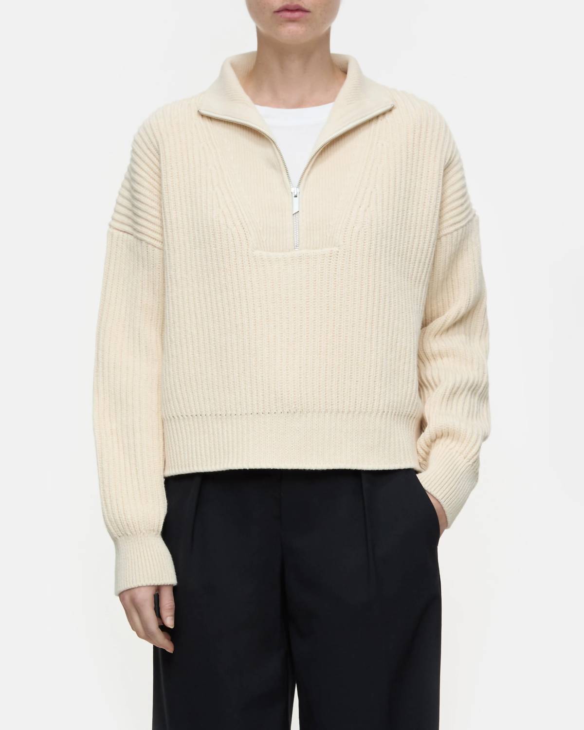 Closed - Organic Cotton Troyer Zip Knit Sweater
