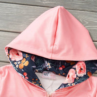 Pete + Lucy - Girls Botanical Blush Hooded Jacket