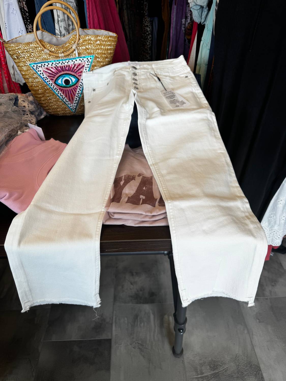 Bianco - Brenda Button Jeans