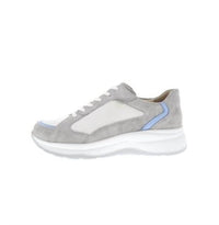 Finn Comfort Women's Piccadilly Lace Up Sneakers in gravel beige multi - women's sneaker - detail view