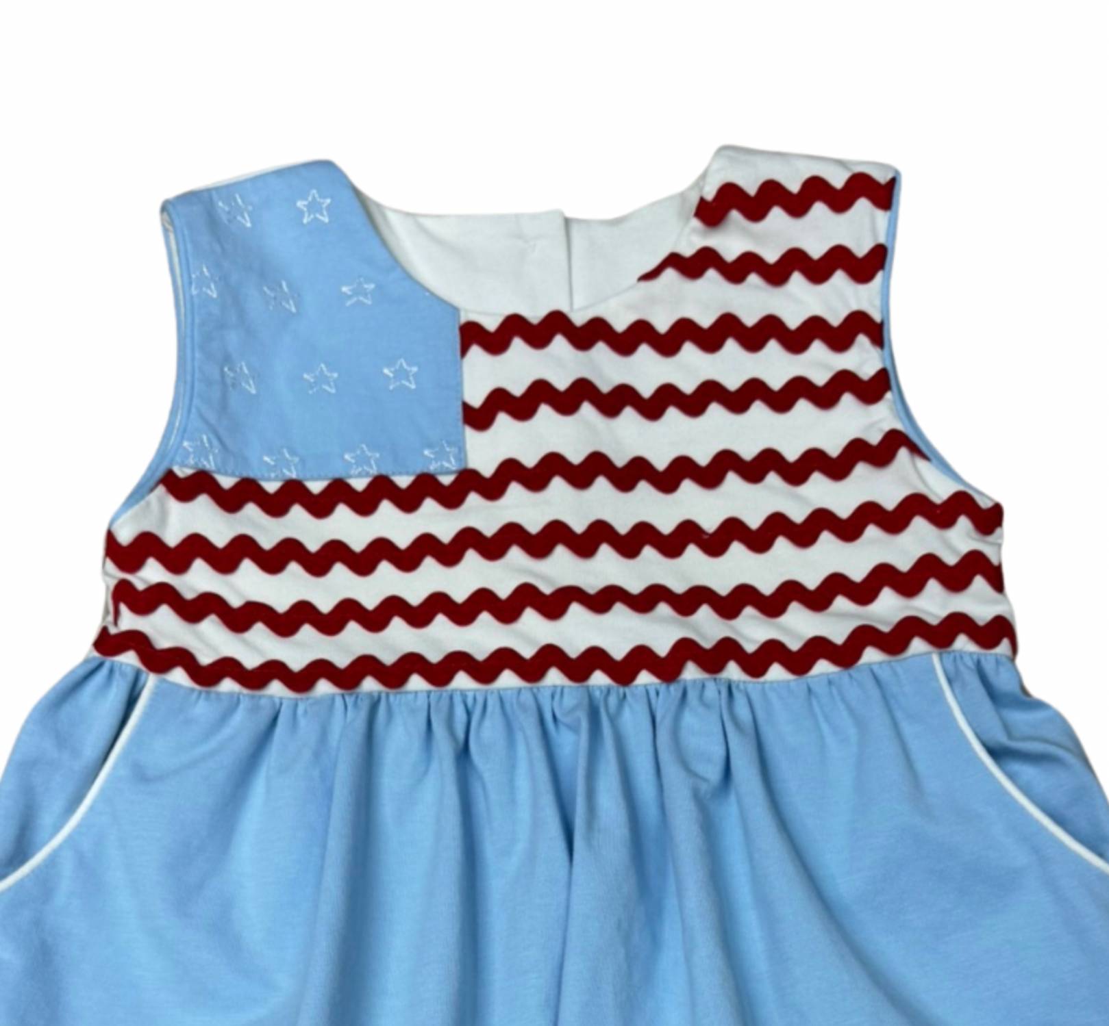 Whimsy Bay Kids - Girl's Ric Rac And Stars Bloomer Set