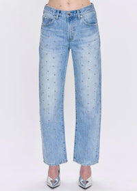 Pistola - Lexi Mid Rise Bowed Straight Jeans