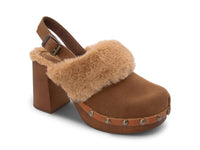 CHOCOLAT BLU Women's Fawn High Heel Slingback Sandal in cinnamon suede - women's heels - detail view