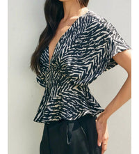 Dress Forum - Untamed Satin Blouson Top