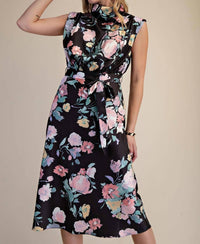 Glam - Terrie Mock Cowl Neck Midi Dress
