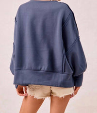 Bibi - Love Patchwork Fleece Sweatshirt