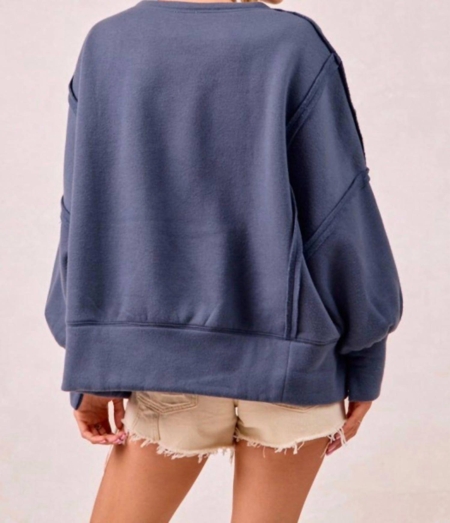 Bibi - Love Patchwork Fleece Sweatshirt