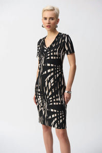 Joseph Ribkoff - Tropical Print Silky Knit Shift Dress