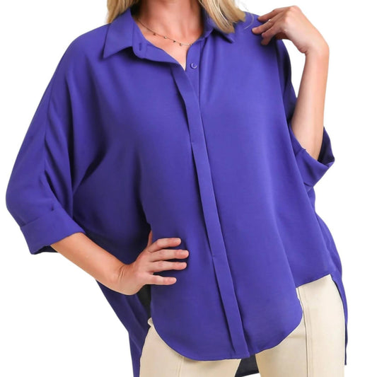 Umgee - High Low 3/4 Sleeve Top