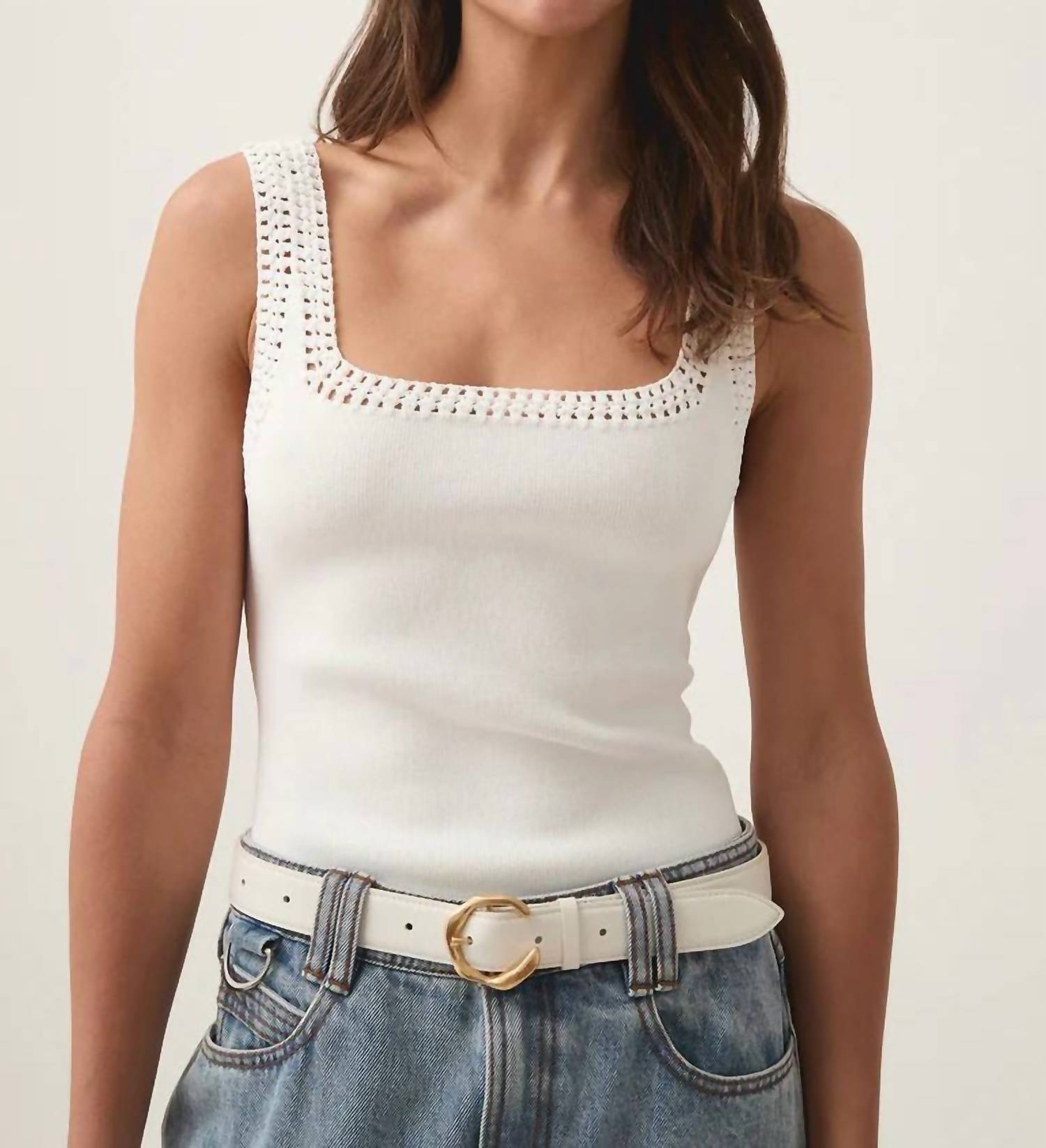 Aje. - Tazia Crocheted Tank
