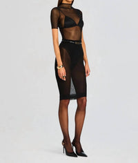 SER.O.YA Lucille Skirt in black - women's skirt - detail view