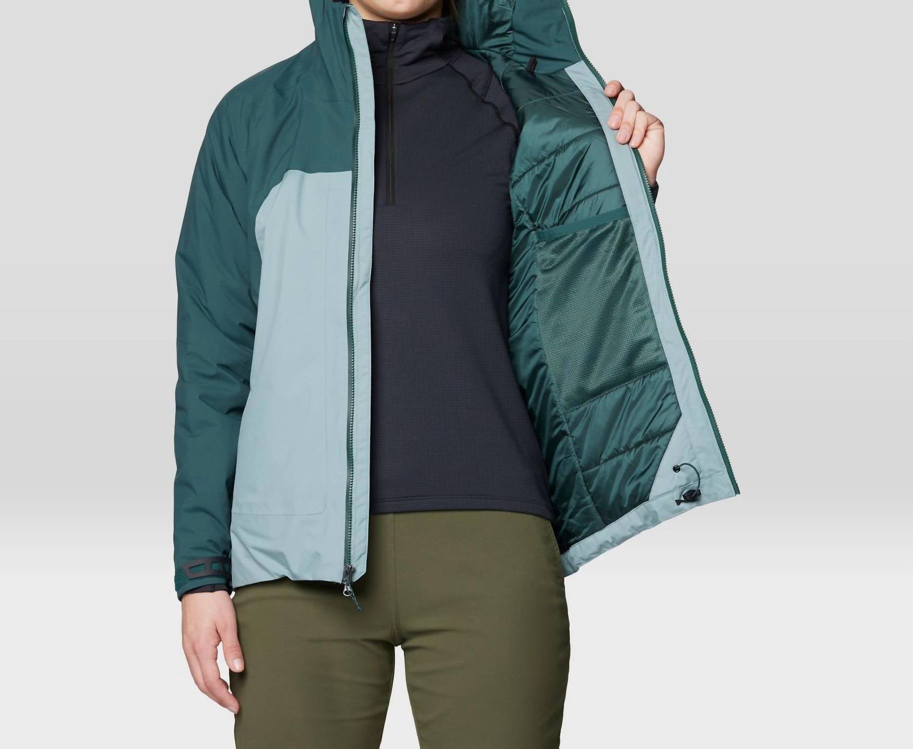 Mountain Hardwear Stretch Ozonic Insulated Jacket in blue sage verve - women's jacket - view 6