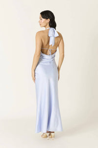 Cotton Candy La - Jordan Halter Satin Bias Cut Maxi Formal Dress