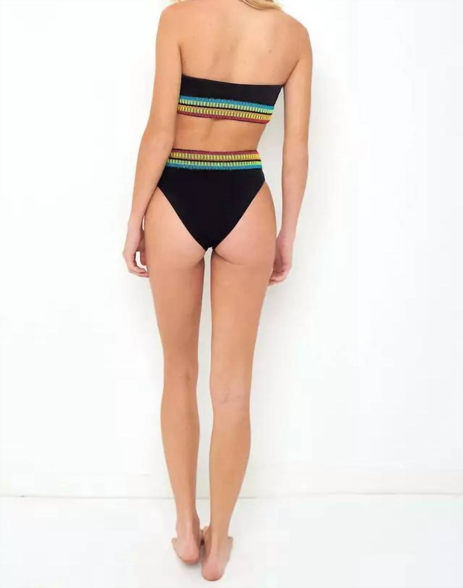 Peixoto - Zoni High-Waist Full Bikini Bottom