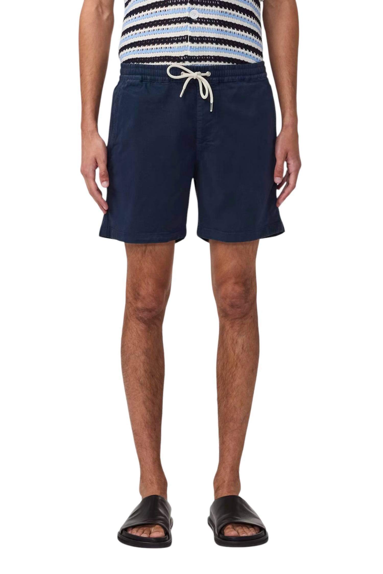 NN07 Gregor Drawwstring Shorts in navy blue - men's shorts
