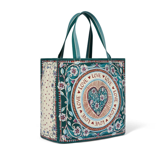 Brighton - Bella Tile Love Canvas Tote Bag