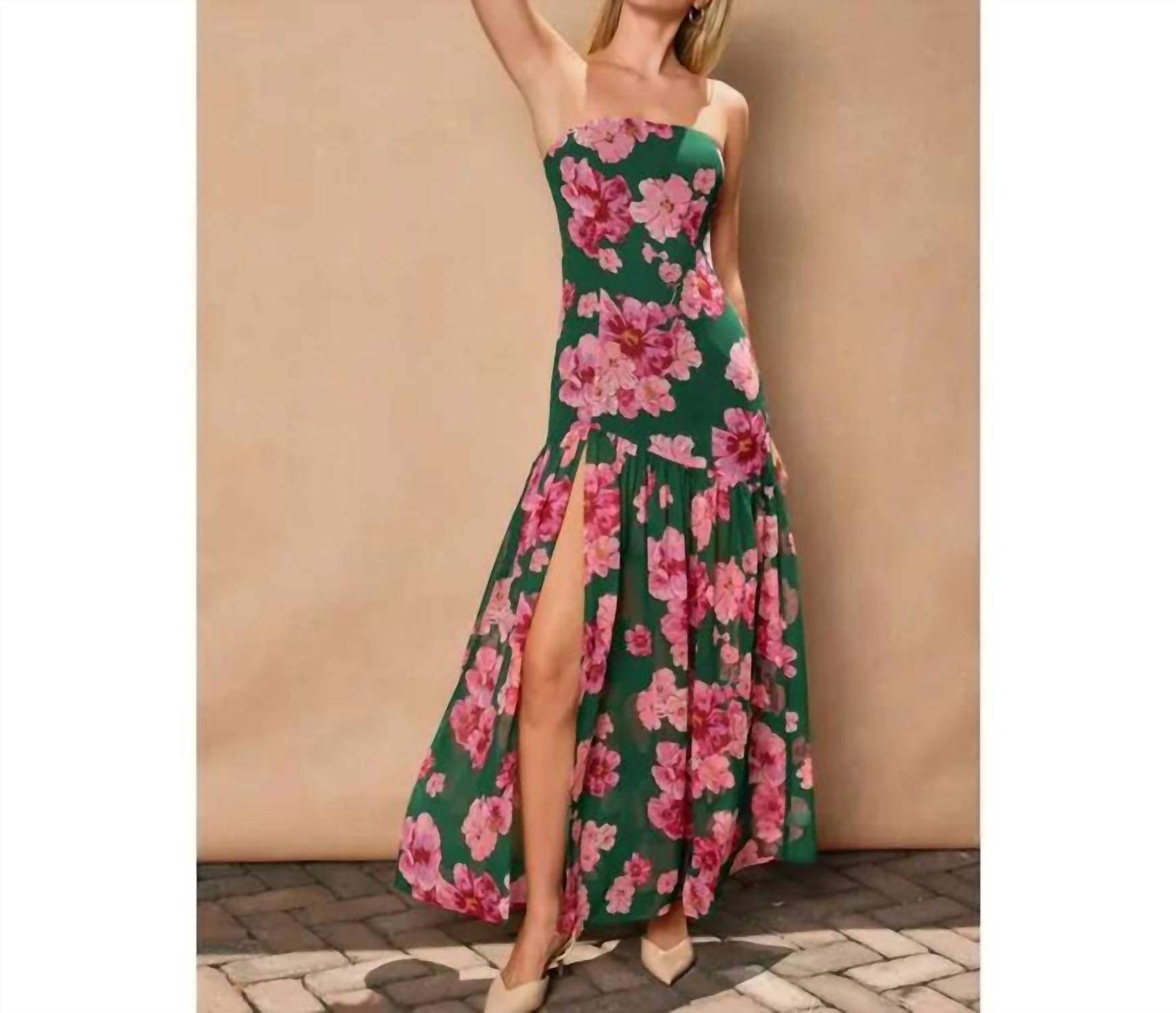 Dress Forum - Desert Bloom Strapless Maxi Dress