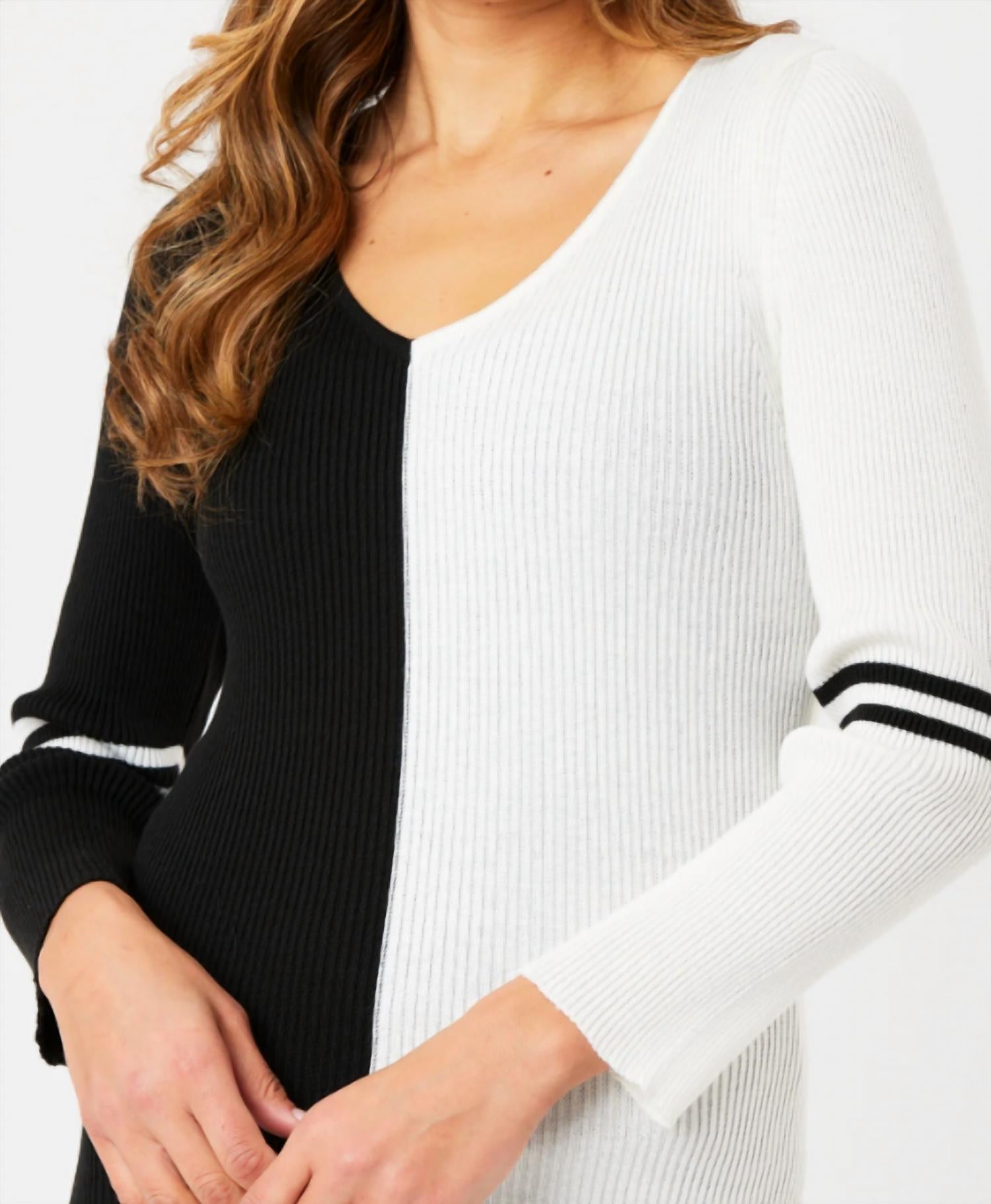 Angel Apparel - V-neck Ribbed Sweater