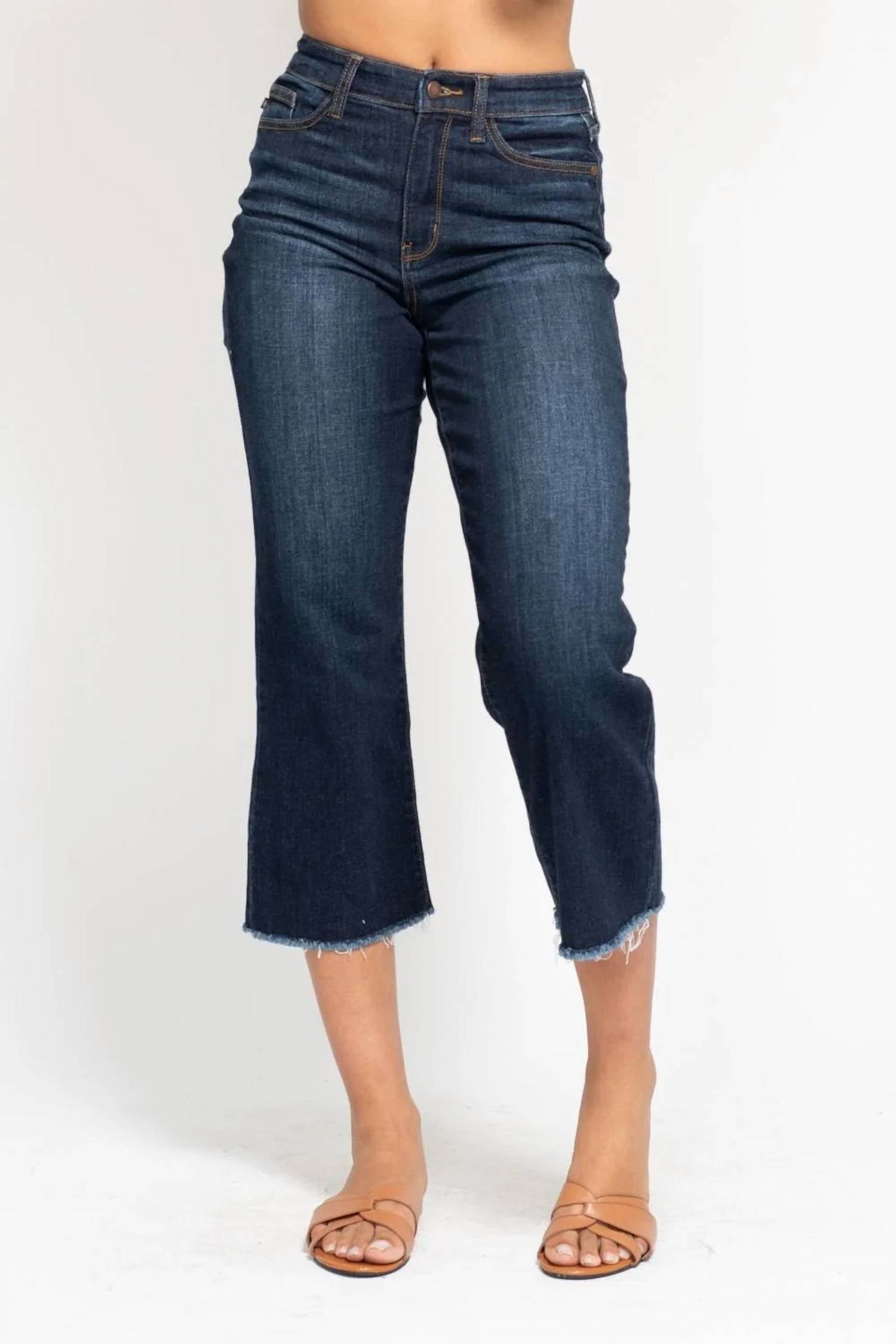 Judy Blue - High Waist Cropped Wide Leg Jeans
