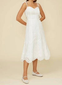 Lucy Paris - Marseline Eyelet Midi Dress