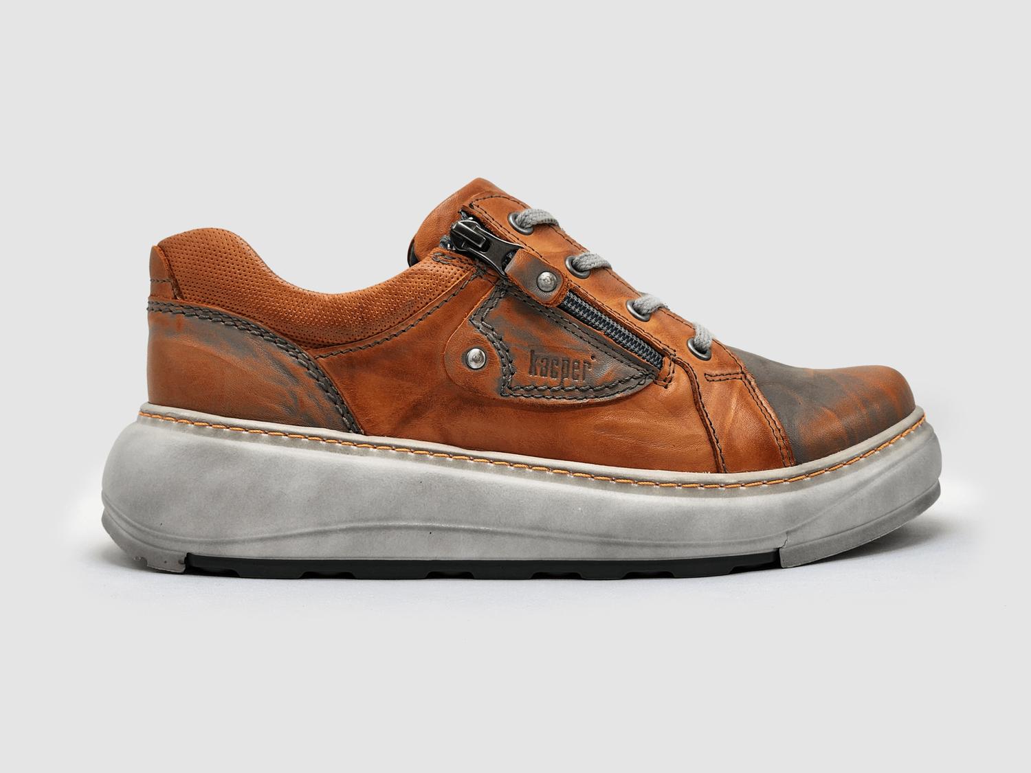 Kcr Group - Women's Retro Zip-up Leather Shoes
