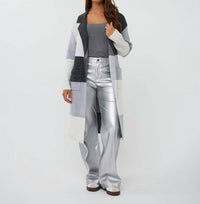 Esqualo - Colour Block Long Cardigan