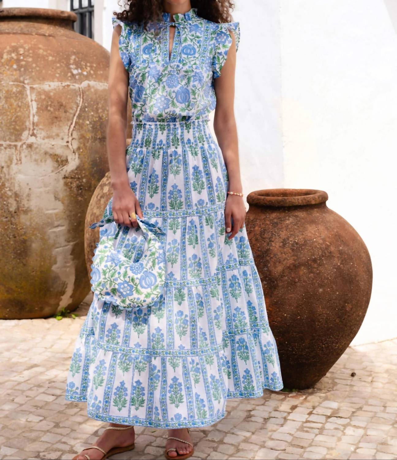 Pink City Prints - Arles Midi Skirt