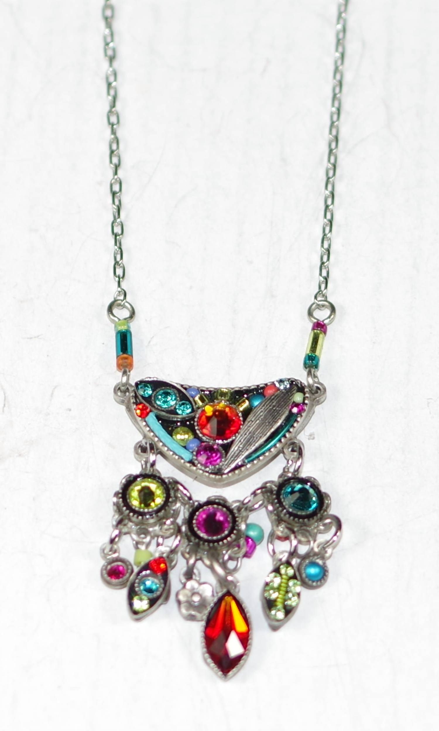 Firefly Jewelry - Women's Mosaic Sparkling Botanical Necklace