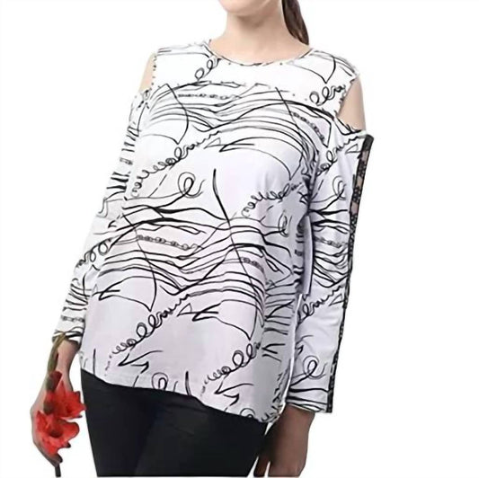 Berek - SQUIGGLES COLD SHOULDER TOP