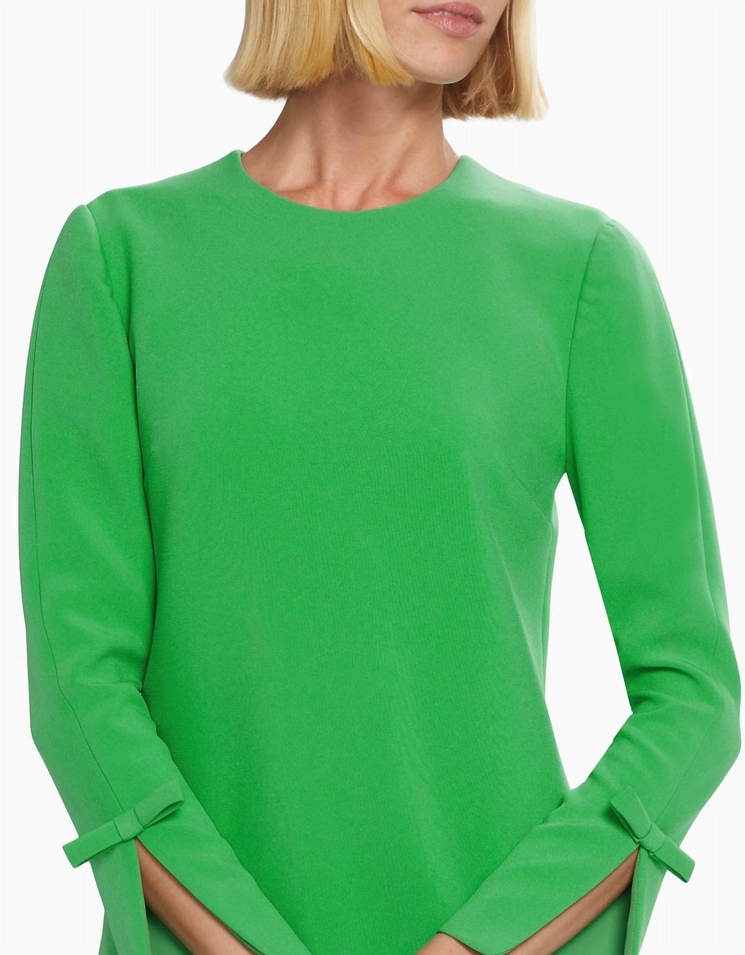 SACHIN & BABI Lily Long-sleeve Shift Dress in parrot green - women's dress - view 4